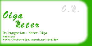 olga meter business card